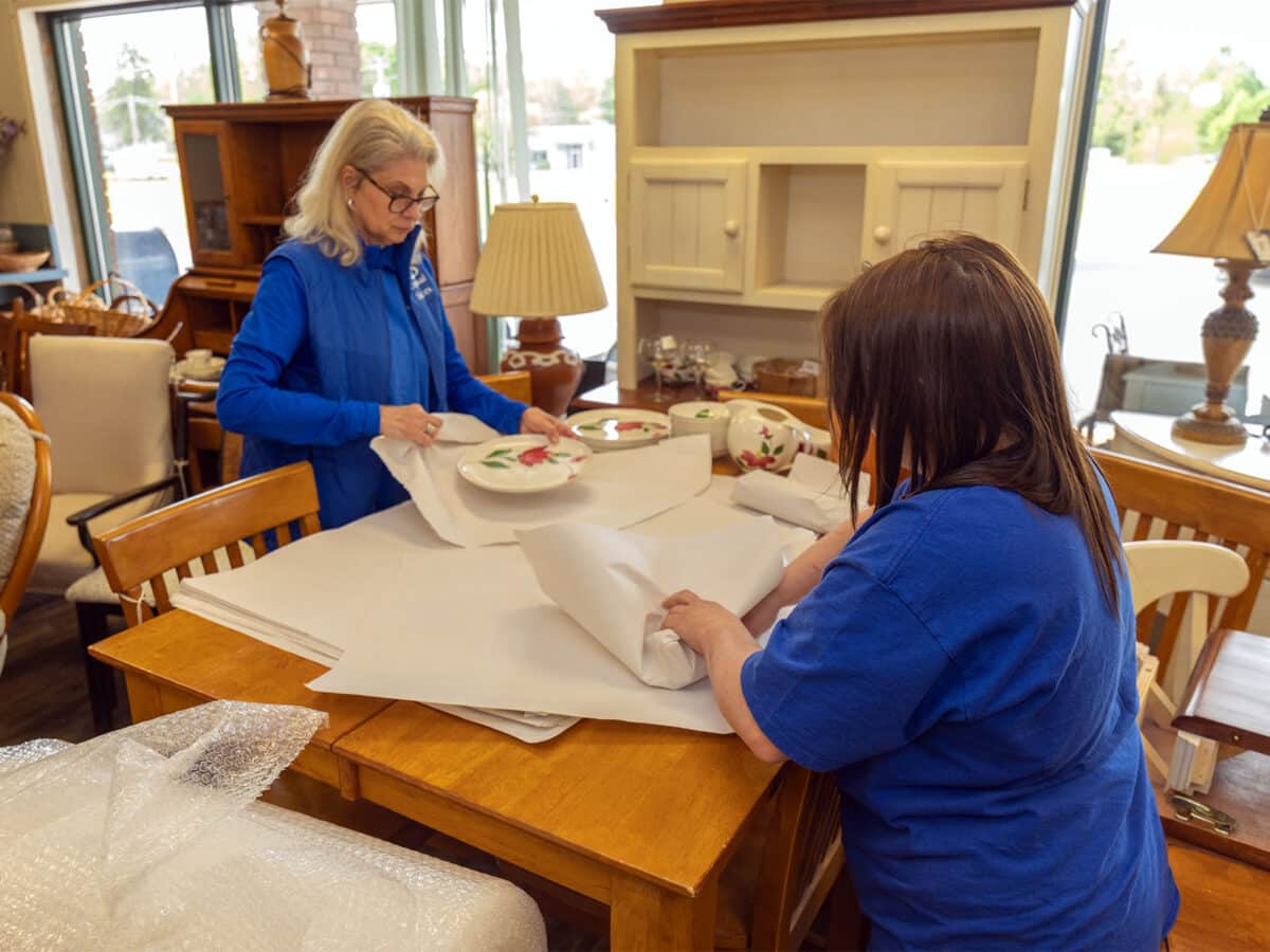 Our downsizing specialists will assist you in sorting items to be either sold at a resale or consignment shop or delivered to a charitable organization, such as Goodwill.